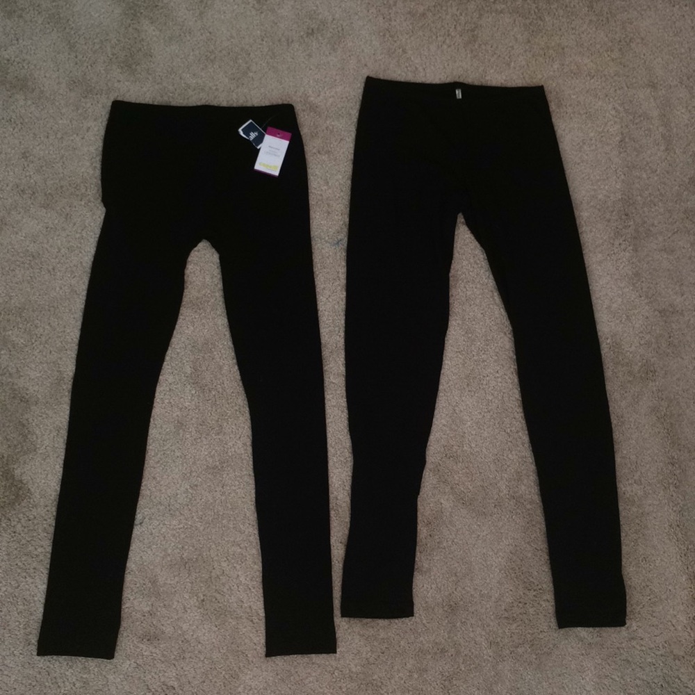 NWT 2 Pairs Small Black Leggings